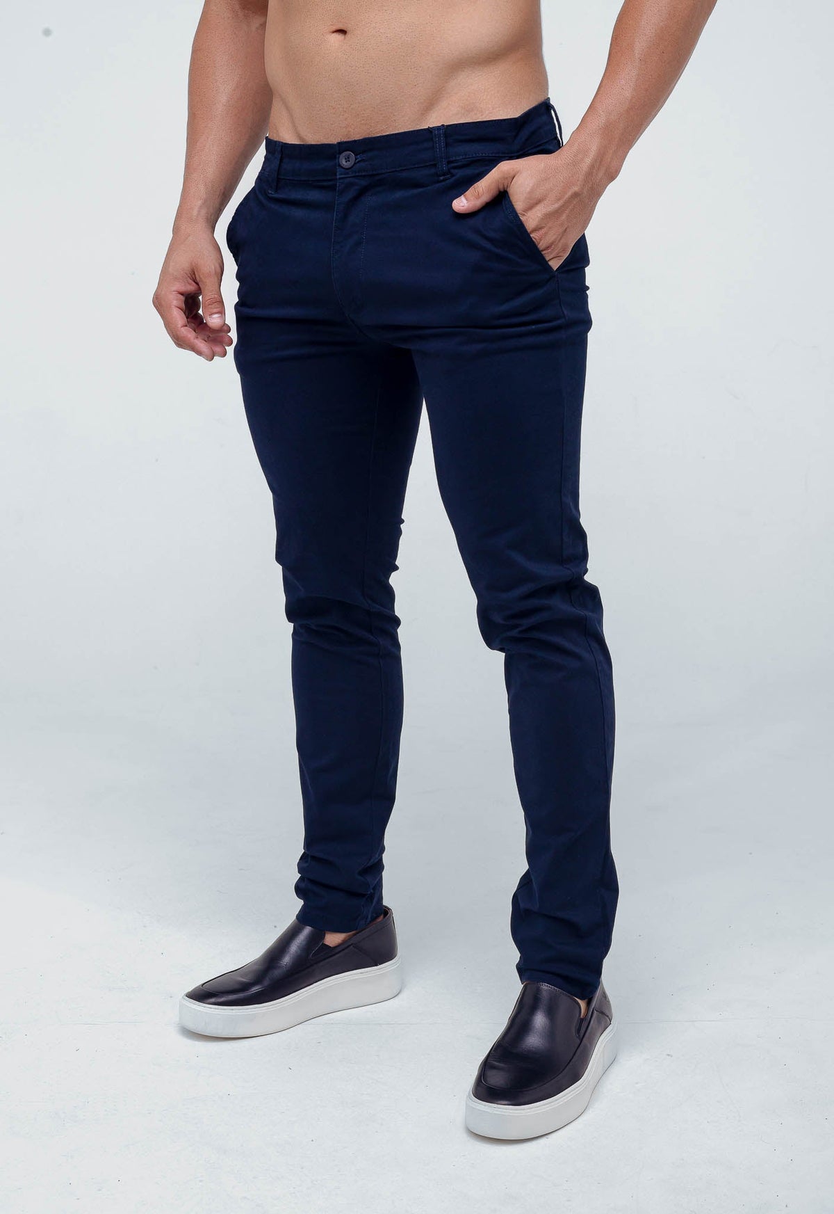 Calça Masculina Skinny Fit Scavo Sarja Bolso Faca - Henri Store