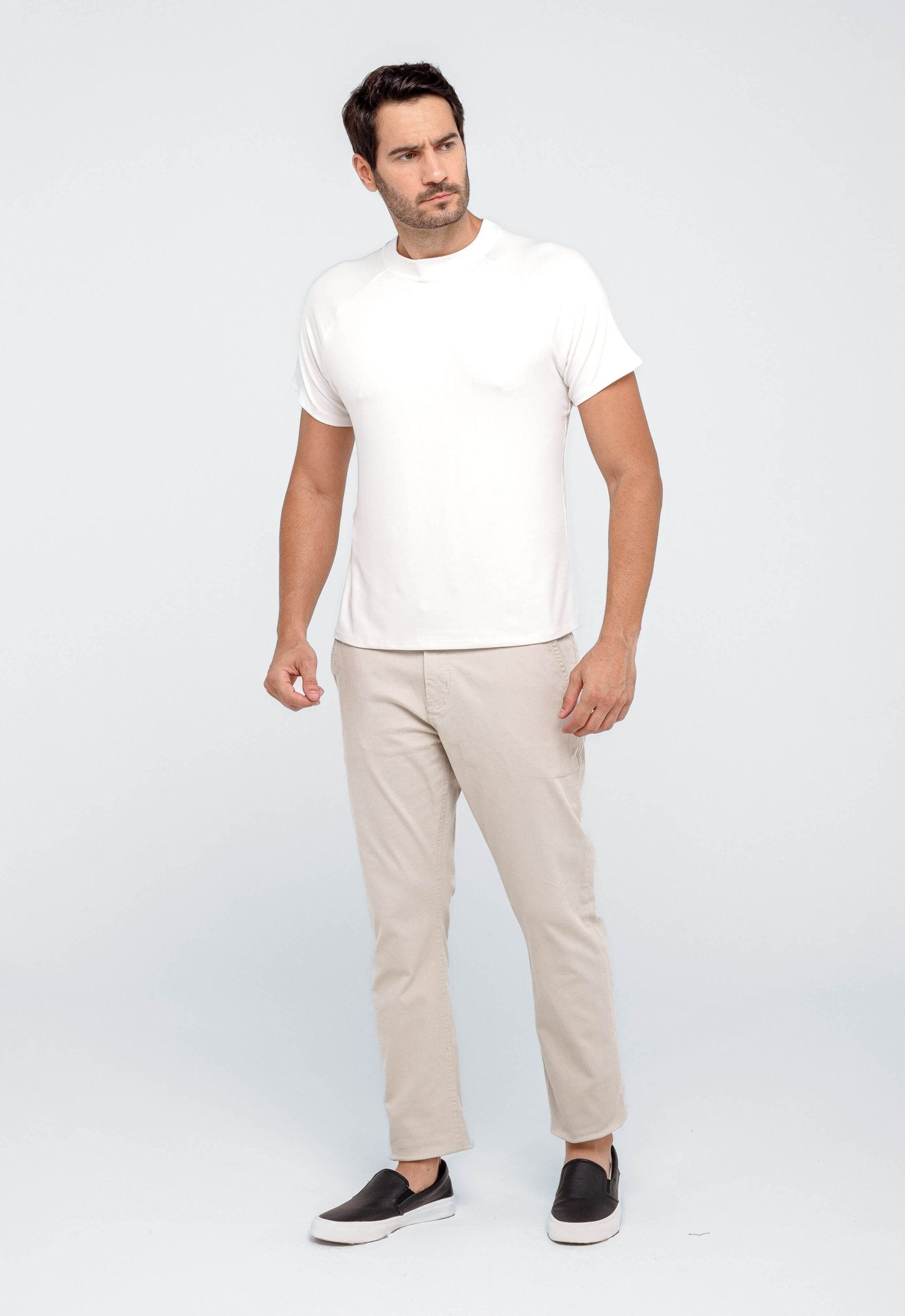Calça Masculina Slim Fit John John London Sand Bege - Henri Store