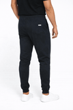 Calça Moletom Jogger Eleven C/ Ziper Preto - Henri Store