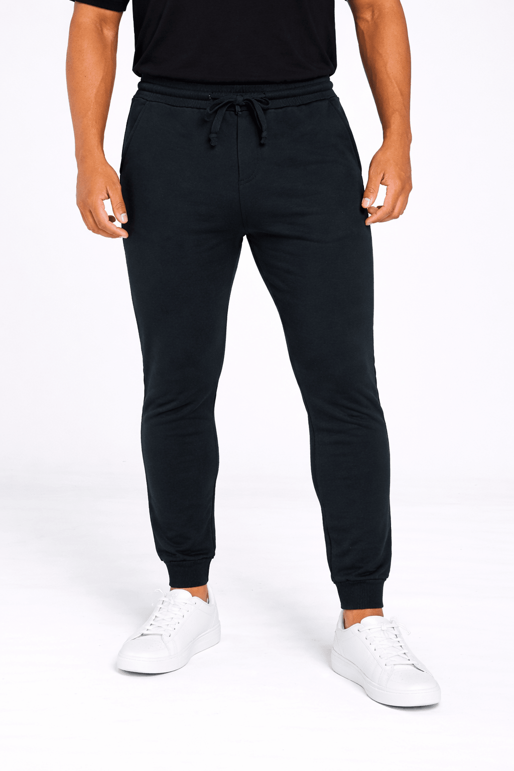 Calça Moletom Zip Off Slim Preto 00397 - Henri Store