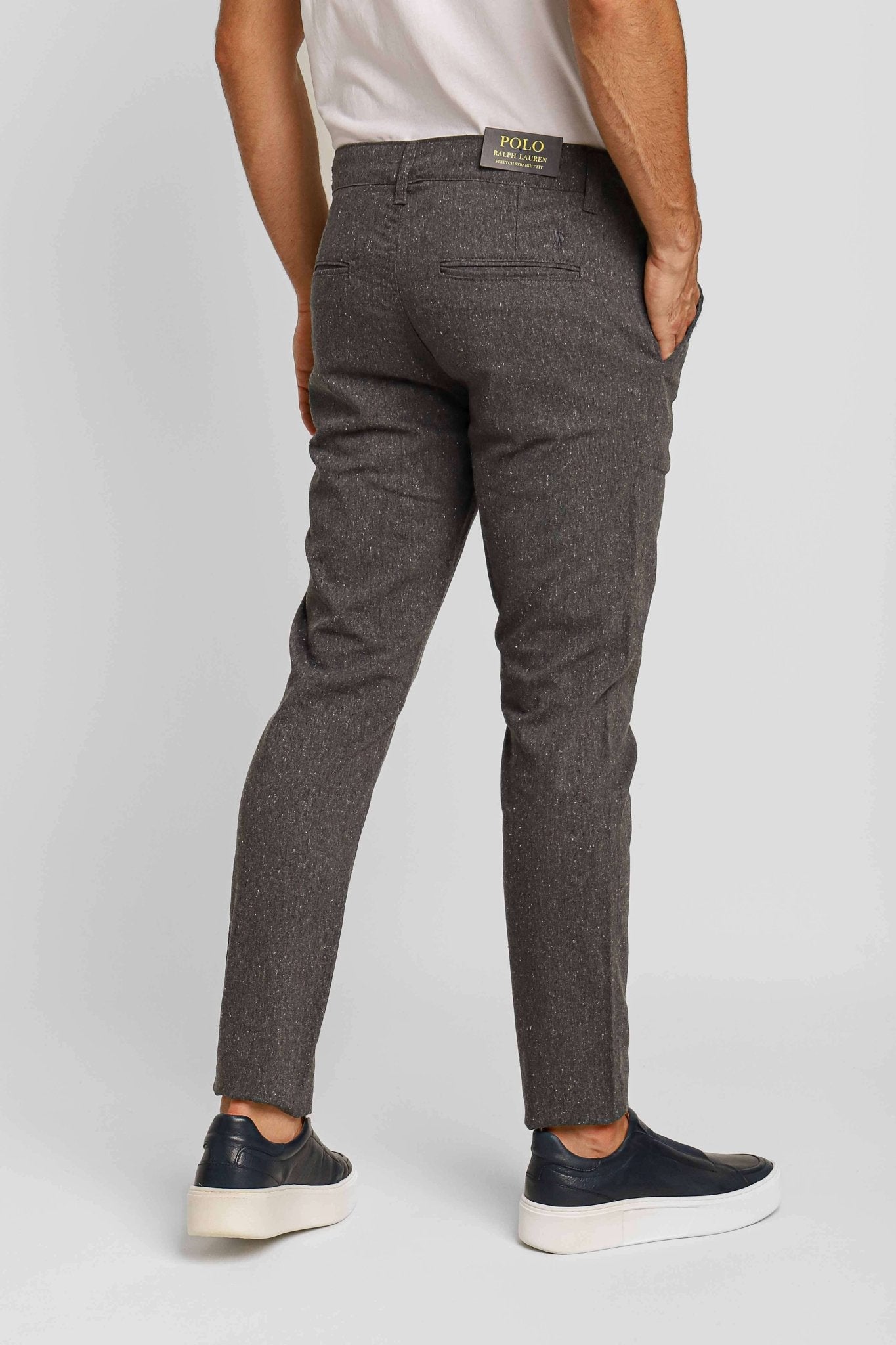 Calça RL Linho Straight Fit Cinza Chumbo - Henri Store