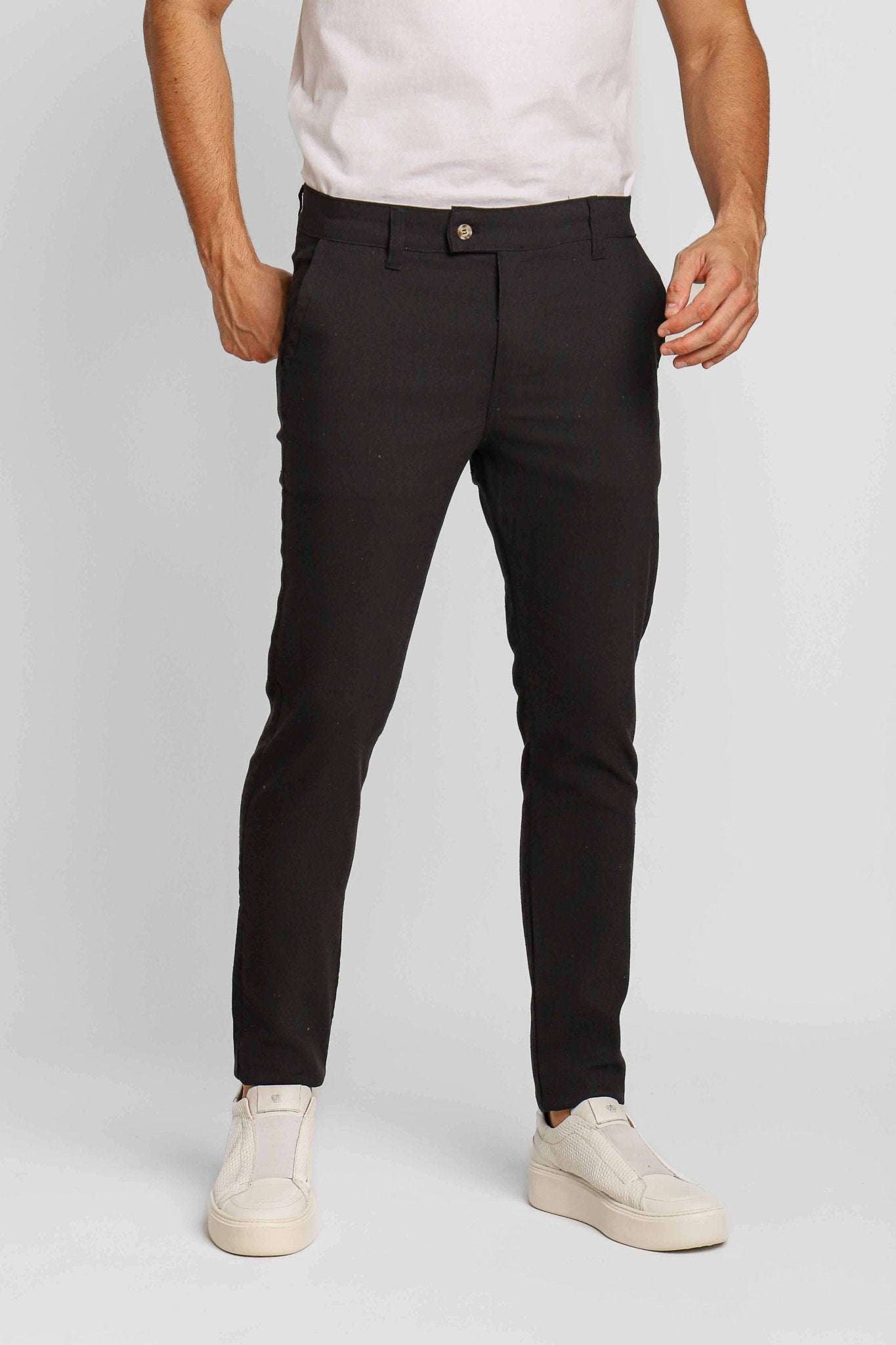 Calça RL Linho Straight Fit Preto - Henri Store
