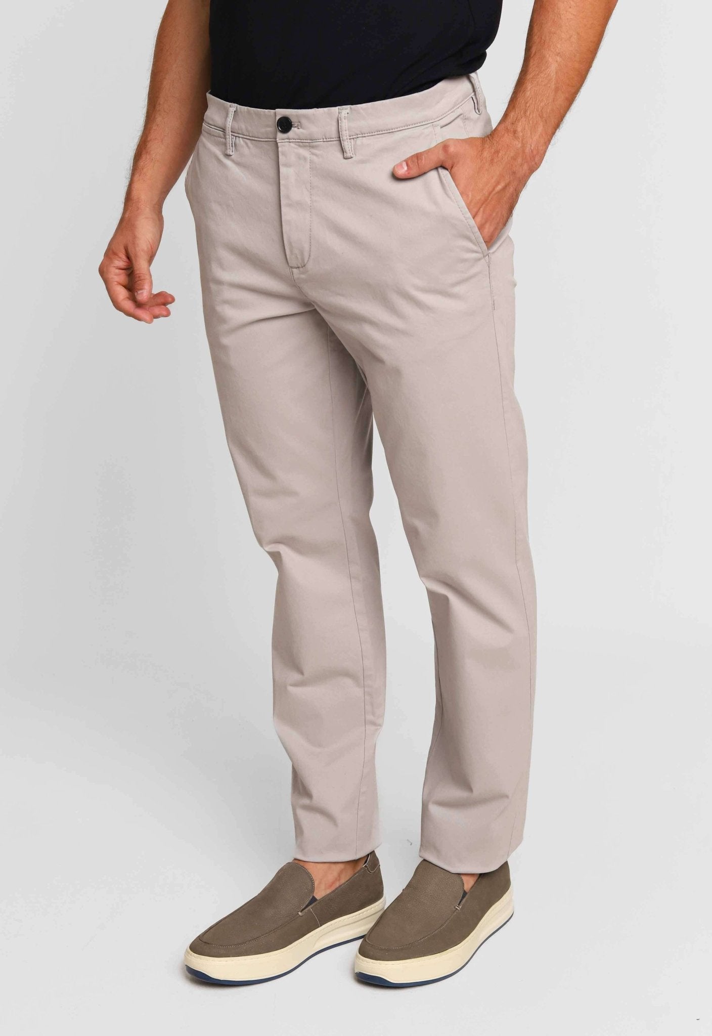 Calça Tommy Hilfiger Chino Pant Regular Fit Cinza - Henri Store
