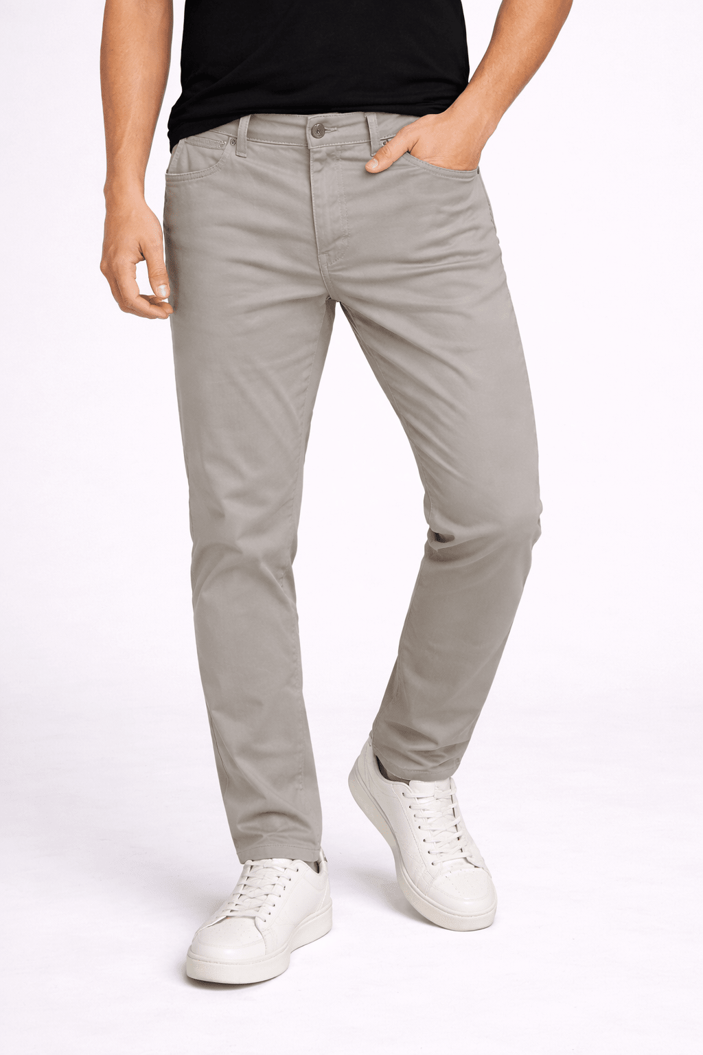 Calça Zip Off Alfaiataria Skinny Cinza Cor: 008 Ref: 70114 - Henri Store
