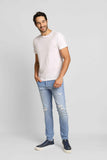 Calça Zip Off Jeans Claro Skinny Destroyed 00501 - Henri Store
