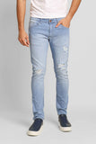 Calça Zip Off Jeans Claro Skinny Destroyed 00501 - Henri Store