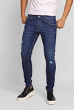 Calça Zip Off Jeans Super Skinny Destroyed 00435 - Henri Store