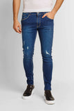 Calça Zip Off Jeans Super Skinny Destroyed C/ Puido 00411 - Henri Store