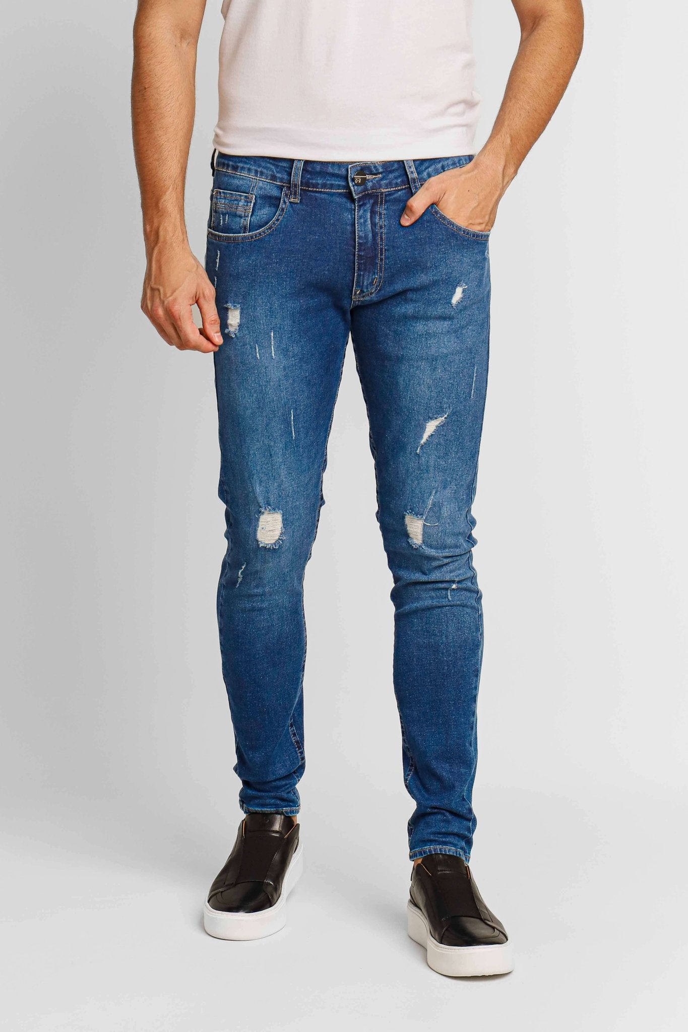 Calça Zip Off Jeans Super Skinny Sky Bleach 00360 - Henri Store