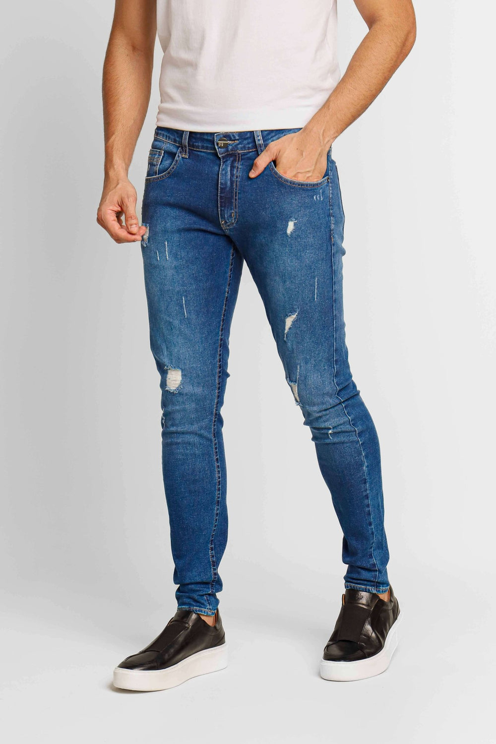 Calça Zip Off Jeans Super Skinny Sky Bleach 00360 - Henri Store