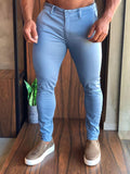 Calça Zip Off Skinny Alfaiataria Azul 25454 - Henri Store