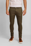 Calça Zip Off Skinny Alfaiataria Verde Militar 25468 - Henri Store