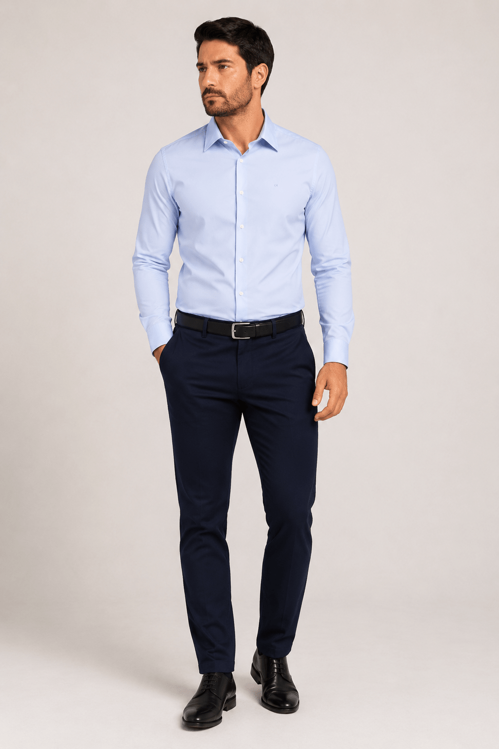 Camisa Calvin Klein ML Slim Cannes Basica Essential - Henri Store