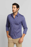 Camisa Calvin Klein Ml Slim Fit Atenas Azul - Live - Henri Store