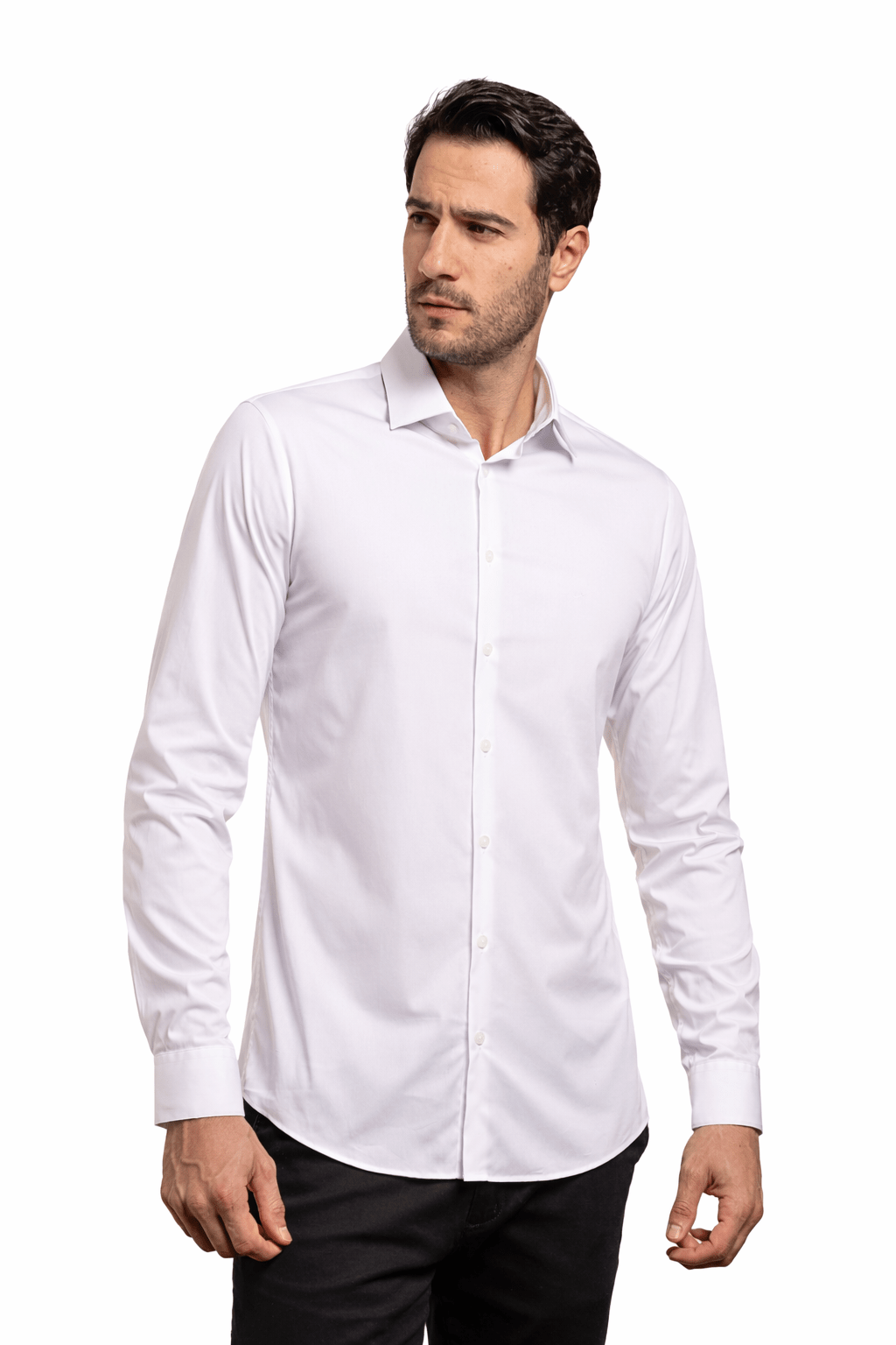 Camisa Calvin Klein Ml Slim Fit Logo Bordado Branco - Henri Store