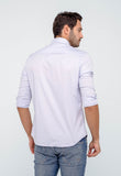 Camisa Calvin Klein ml Slim Fit Poliamida Azul Claro - Henri Store