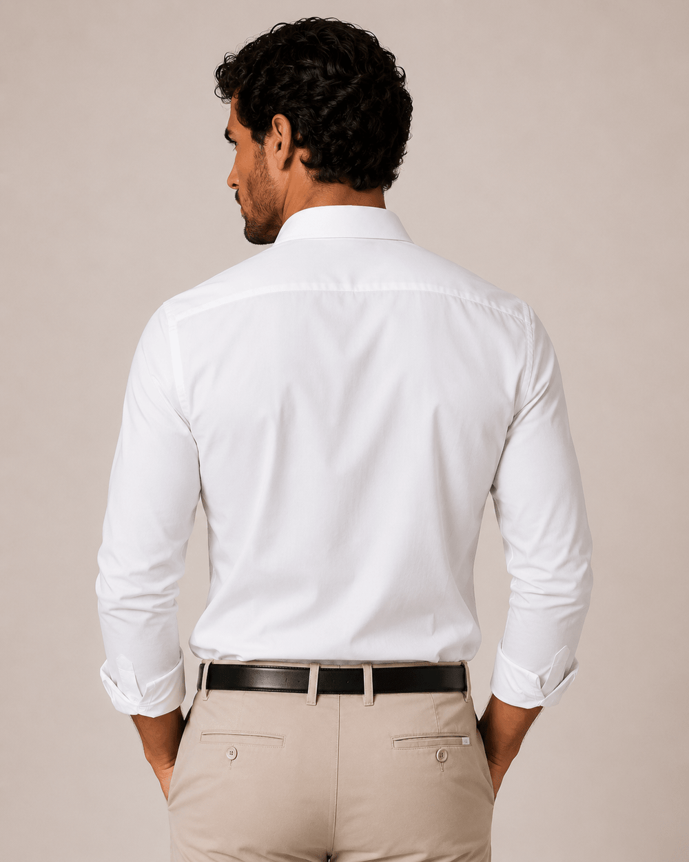 Camisa Calvin Klein ML Slim Fit Poliamida Ck Peito - Henri Store
