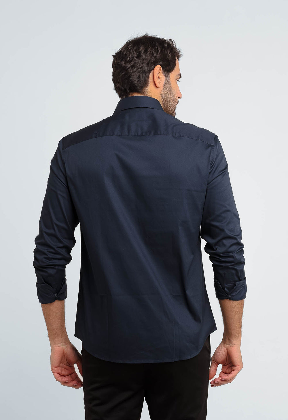 Camisa Calvin Klein ml Slim Fit Poliamida Marinho - Henri Store