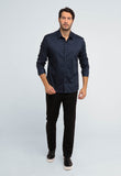 Camisa Calvin Klein ml Slim Fit Poliamida Marinho - Henri Store
