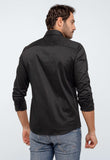 Camisa Calvin Klein ml Slim Fit Poliamida Preto - Henri Store