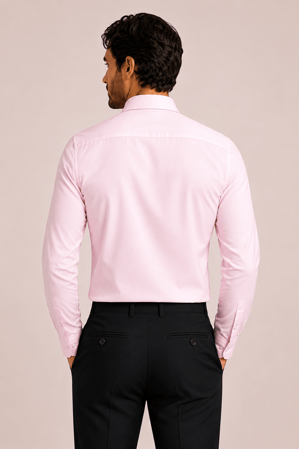 Camisa Calvin Klein ML Slim Fit Poliamida Rosa Claro - Henri Store