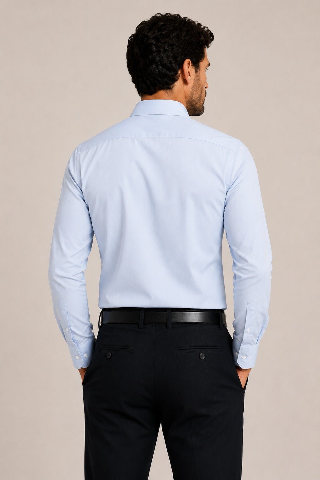 Camisa Calvin Klein ml Slim Fit Tricoline Azul Claro - Henri Store