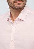 Camisa Calvin Klein Ml Slim Maquineta Rosa Claro - Henri Store