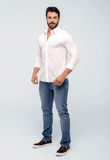 Camisa Calvin Klein Slim Cannes Basica Essential Branco - Henri Store