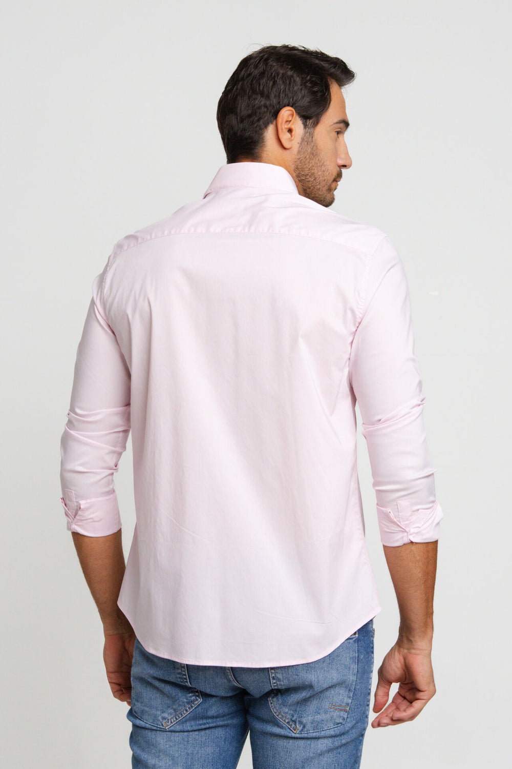 Camisa Calvin Klein Slim Cannes Basica Essential Rosa Claro - Henri Store