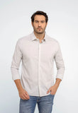 Camisa Calvin Klein Slim Fit Cannes Cinza Claro