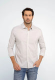 Camisa Calvin Klein Slim Fit Cannes Cinza Claro - Henri Store
