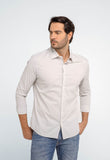 Camisa Calvin Klein Slim Fit Cannes Cinza Claro - Henri Store