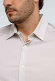 Camisa Calvin Klein Slim Fit Cannes Cinza Claro - Henri Store