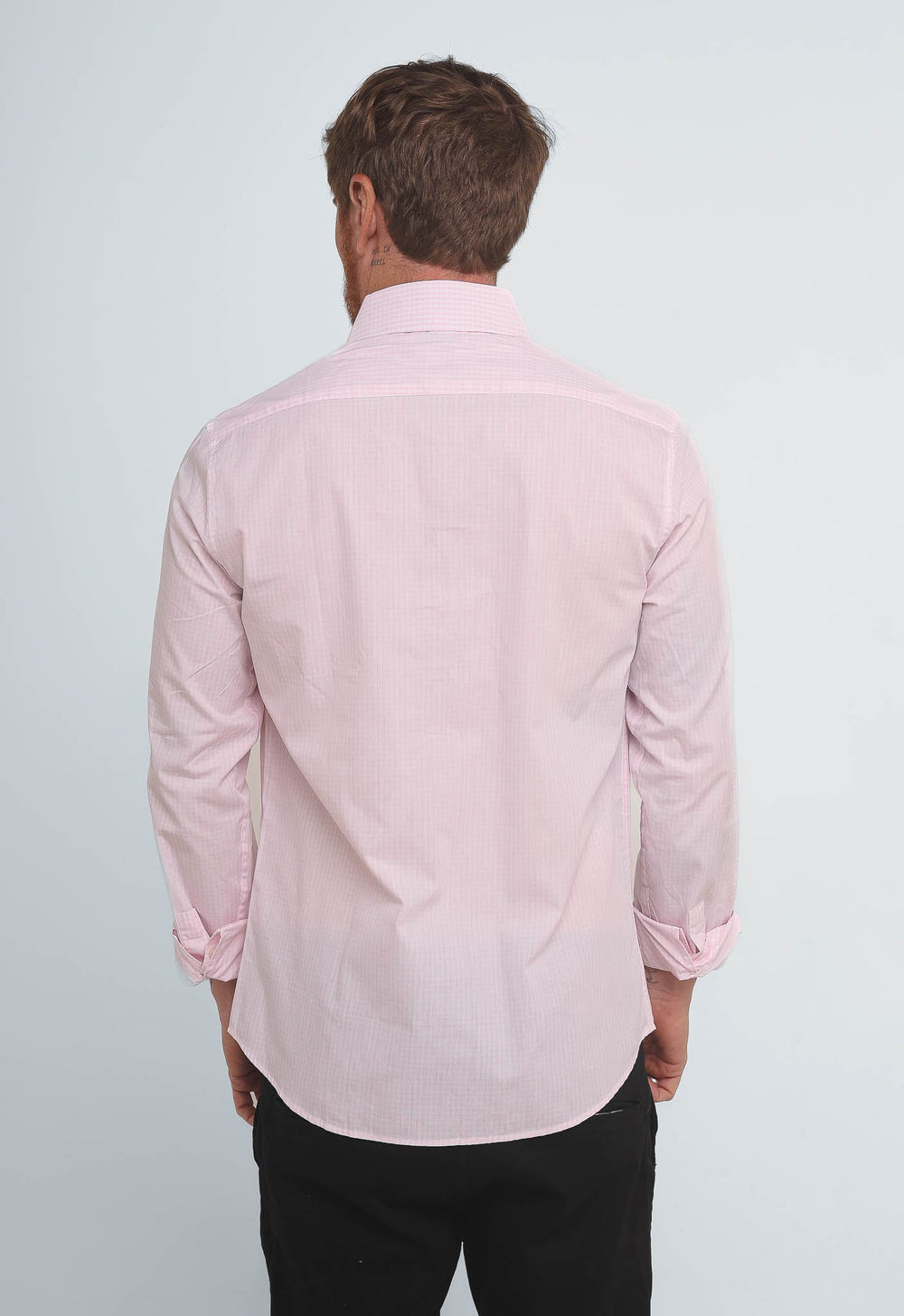 Camisa Calvin Klein Xadrez Ml Slim Pattern Rosa Claro - Henri Store