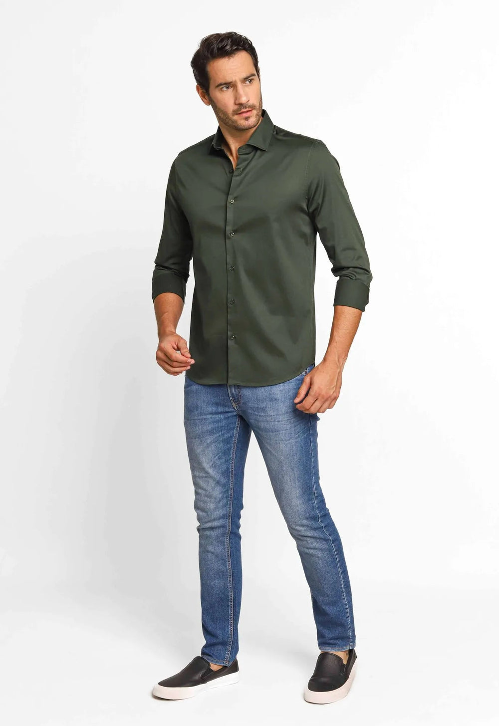 Camisa Dom Henrico Acetinada com Elastano Ml - Henri Store