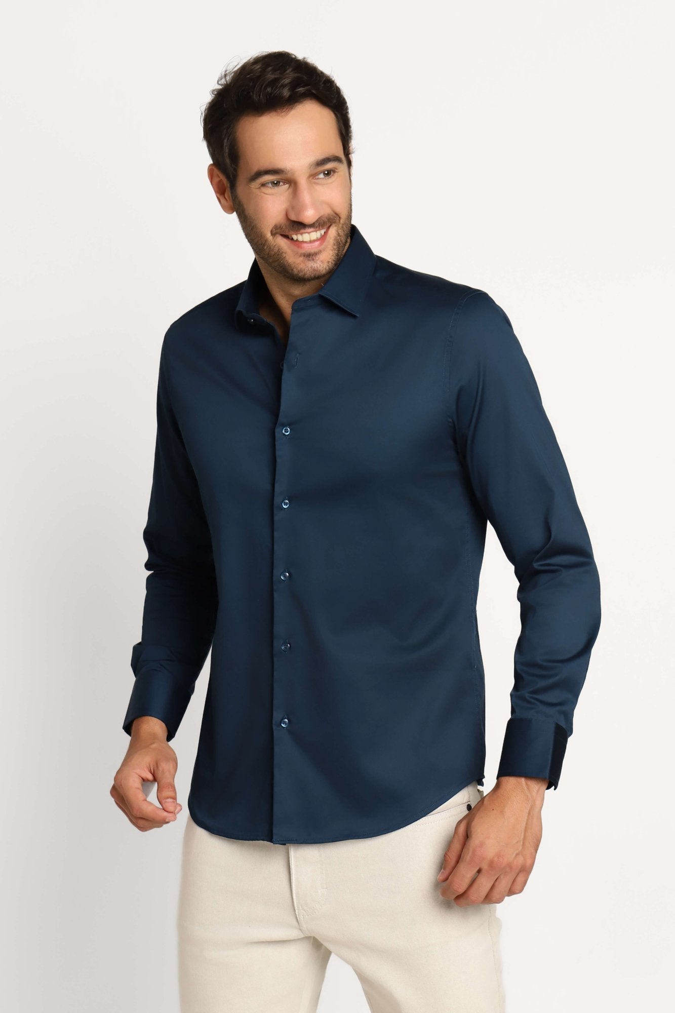 Camisa Dom Henrico Acetinada com Elastano Ml - Henri Store