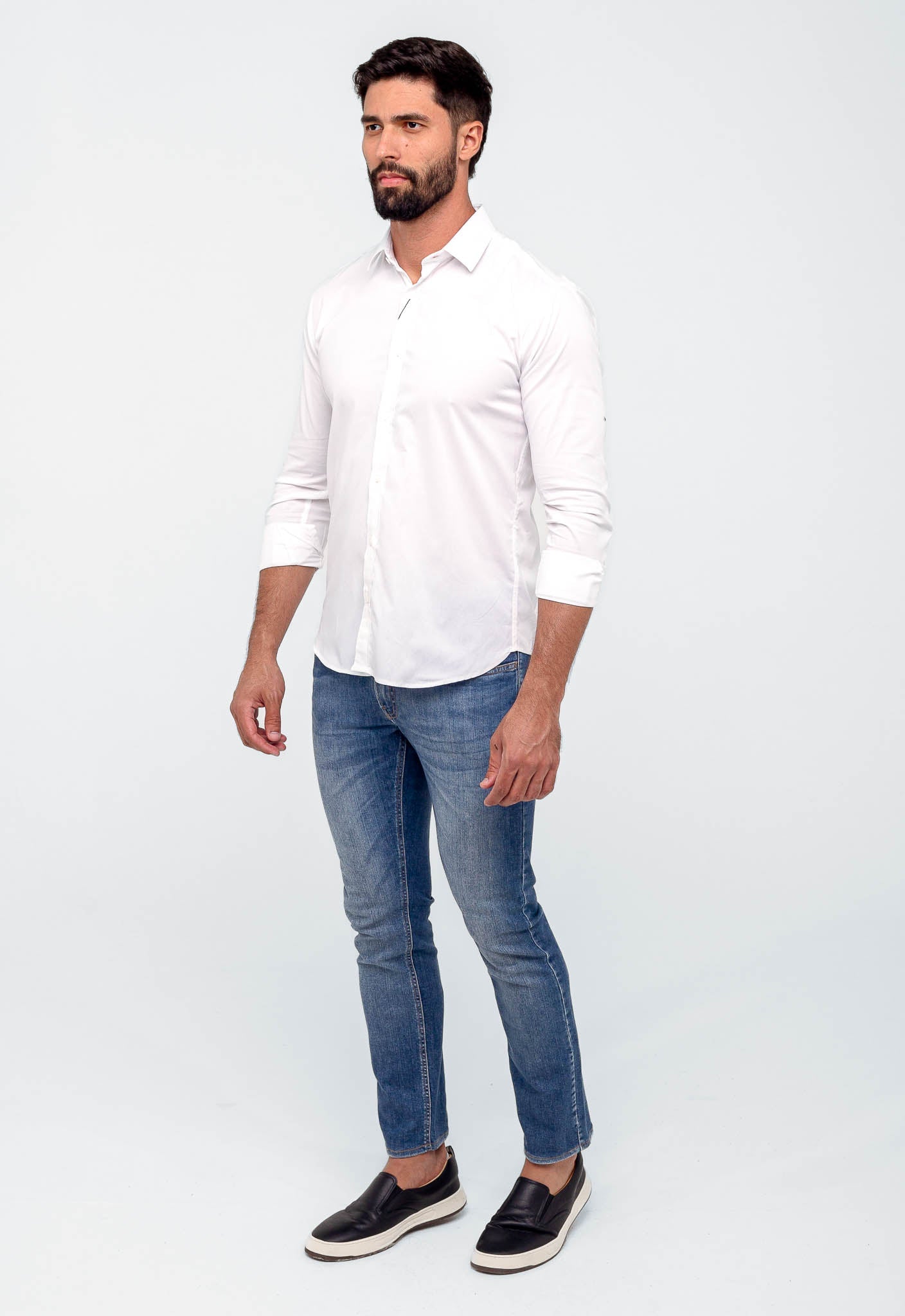 Camisa Dom Henrico Basica Ml Branca - Henri Store