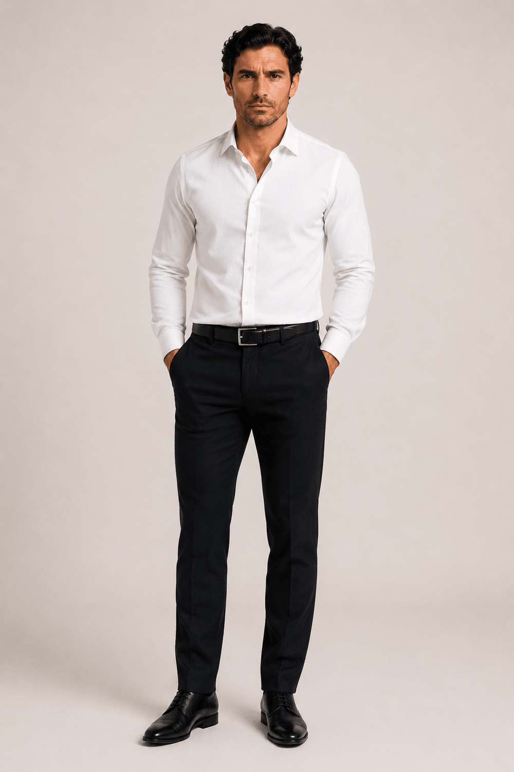Camisa Dom Henrico Gola Francesa em Algodão Egípcio Texturizada - Henri Store
