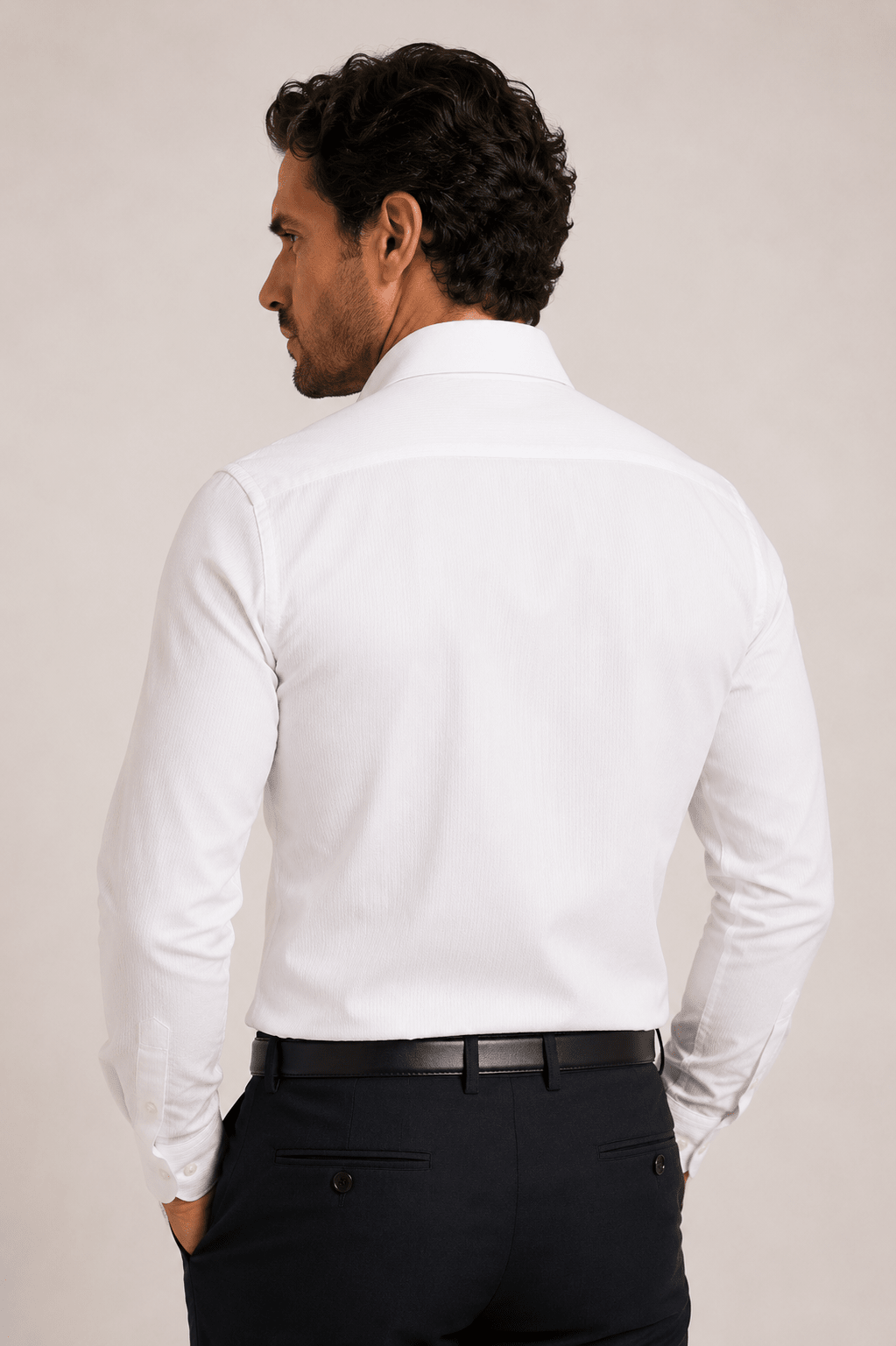 Camisa Dom Henrico Gola Francesa em Algodão Egípcio Texturizada - Henri Store