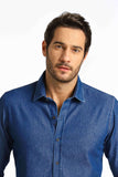Camisa Dom Henrico Jeans Ml Slim Fit - Henri Store