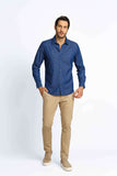 Camisa Dom Henrico Jeans Ml Slim Fit - Henri Store