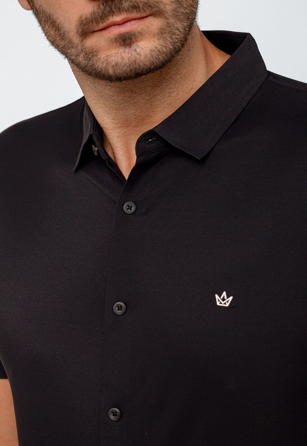 Camisa Dom Henrico Manga Curta Poliamida - Henri Store