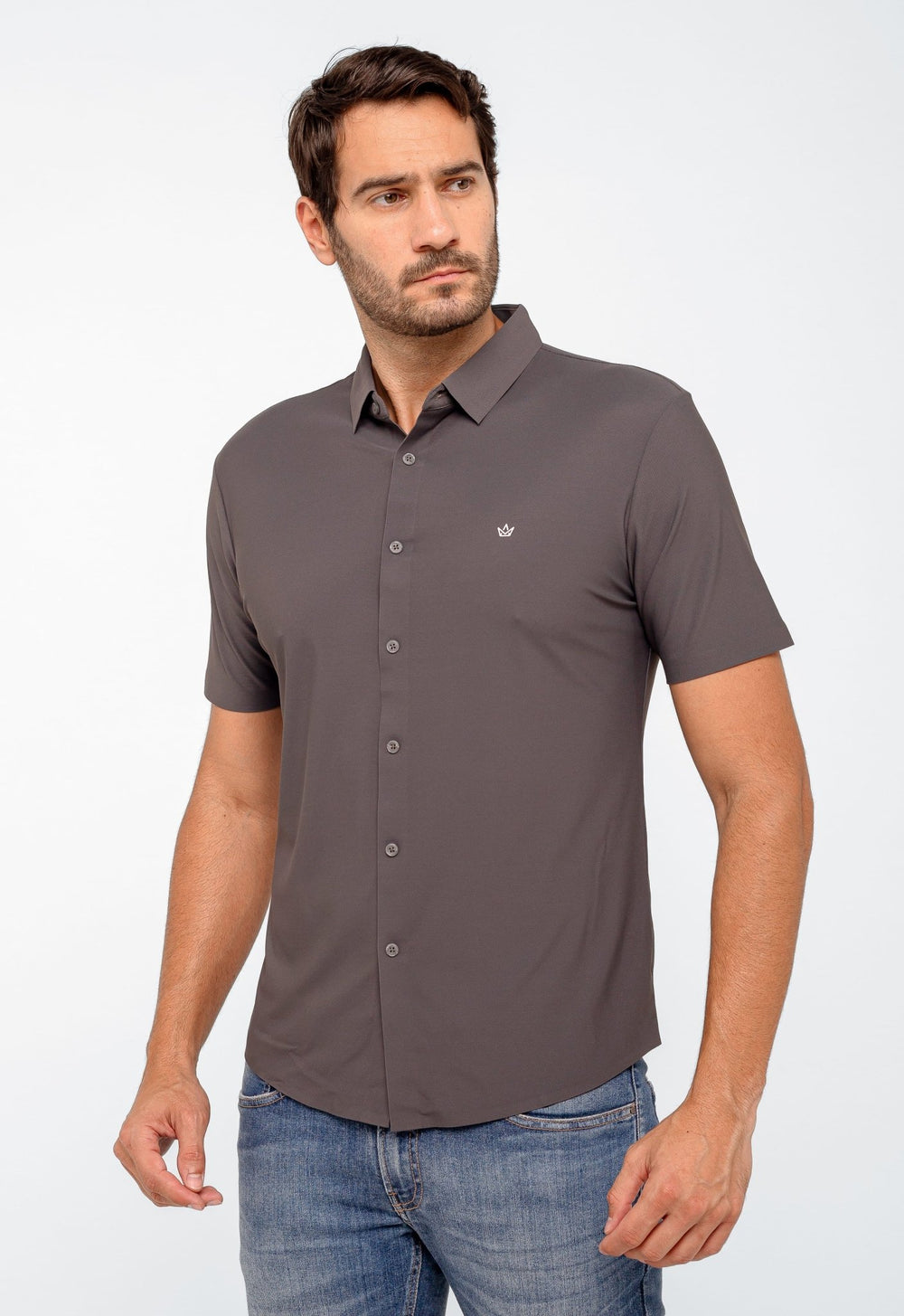 Camisa Dom Henrico Manga Curta Poliamida - Henri Store