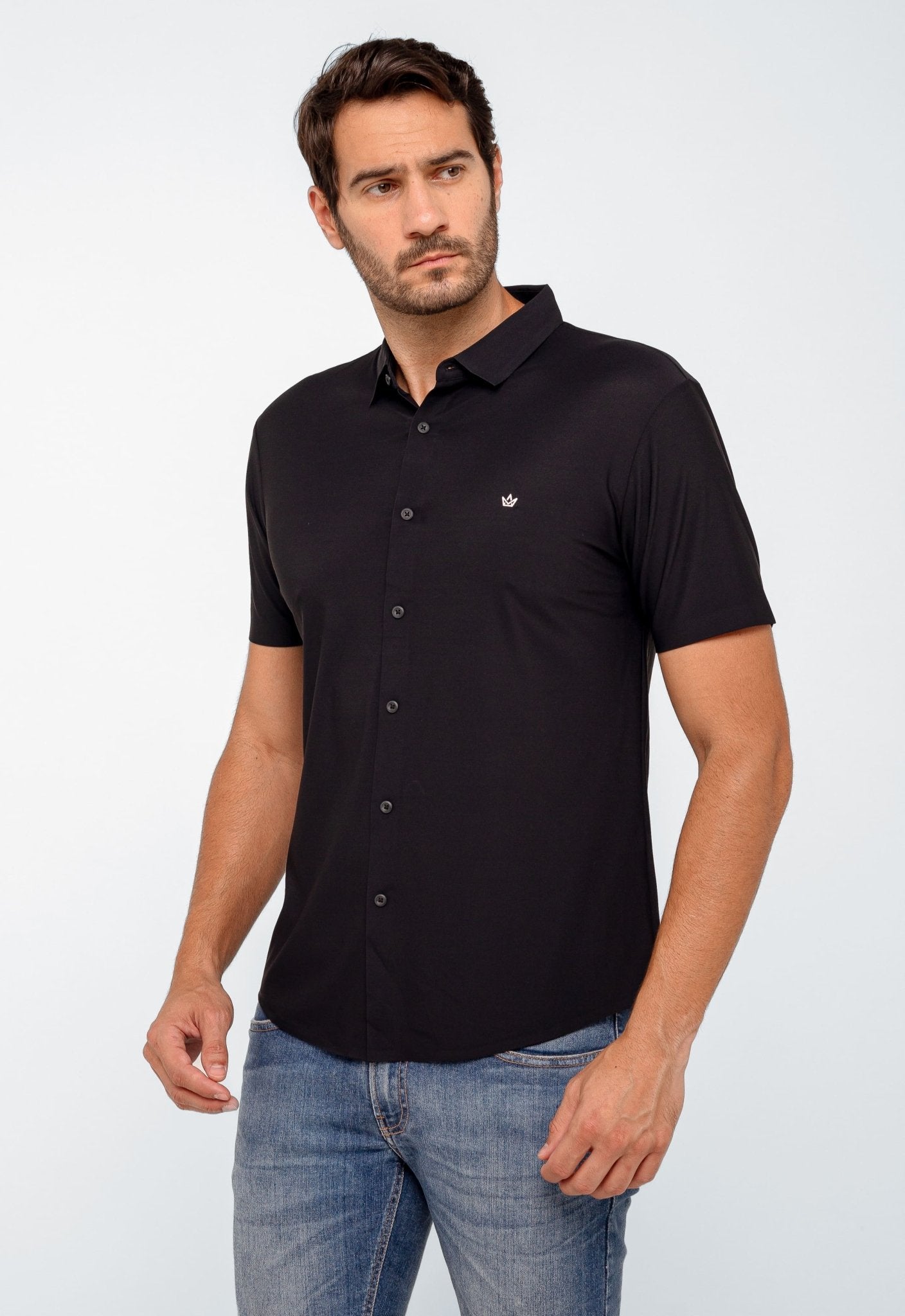 Camisa Dom Henrico Manga Curta Poliamida - Henri Store
