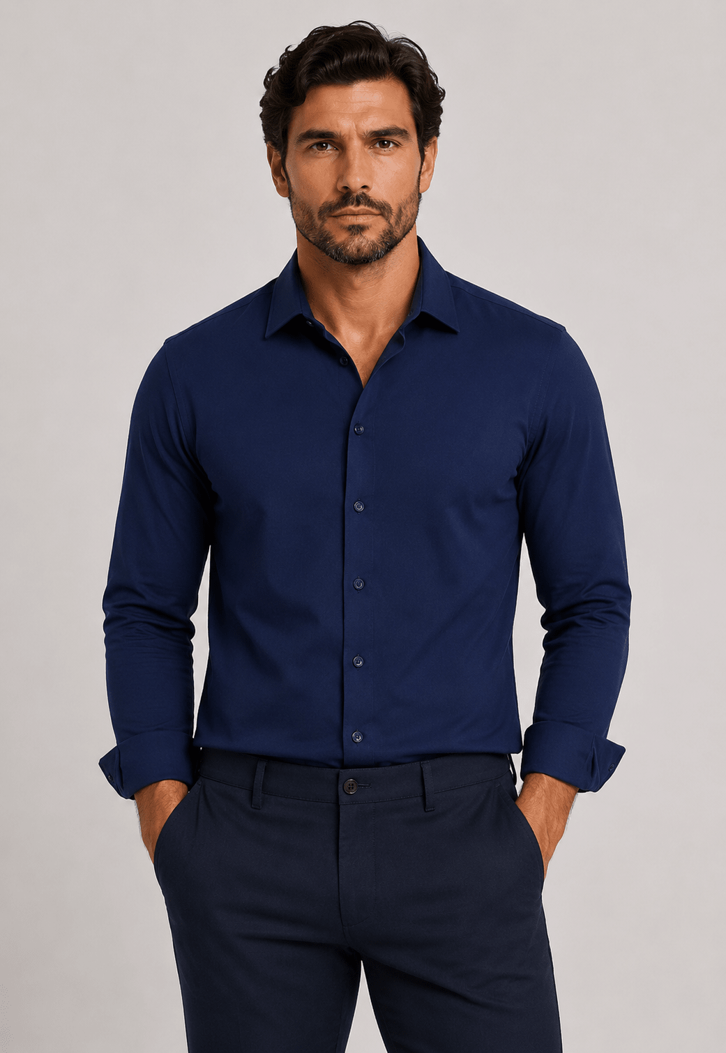 Camisa Dom Henrico Manga Longa Regular Algodão - Henri Store