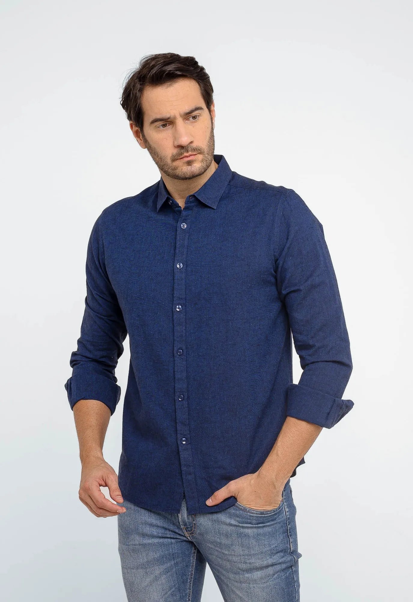 Camisa Dom Henrico Manga Longa Regular Linho - Henri Store