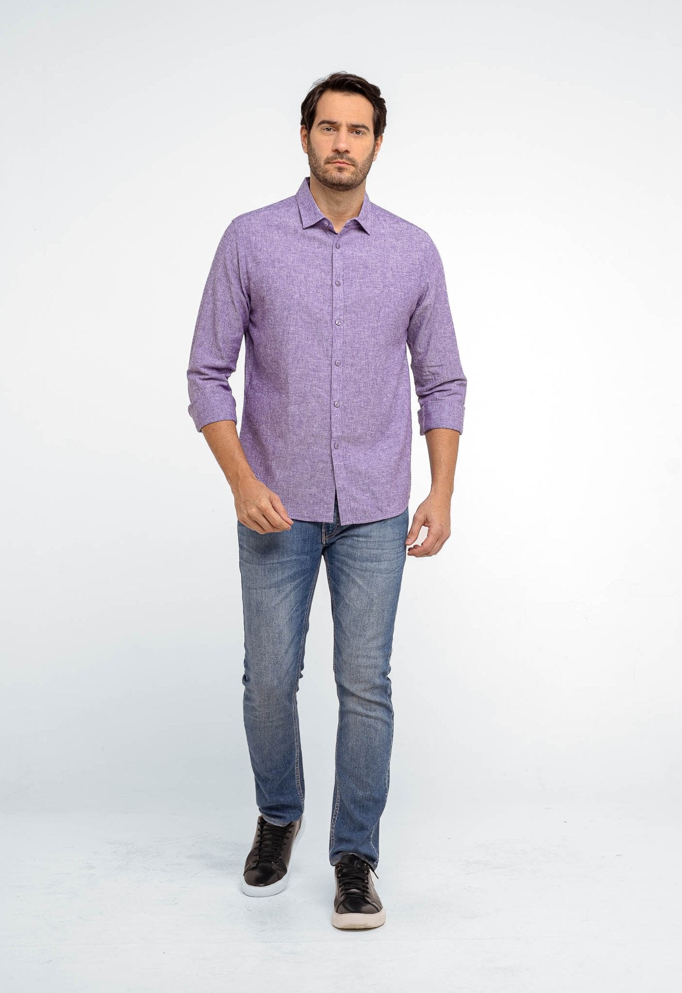 Camisa Dom Henrico Manga Longa Regular Linho - Henri Store