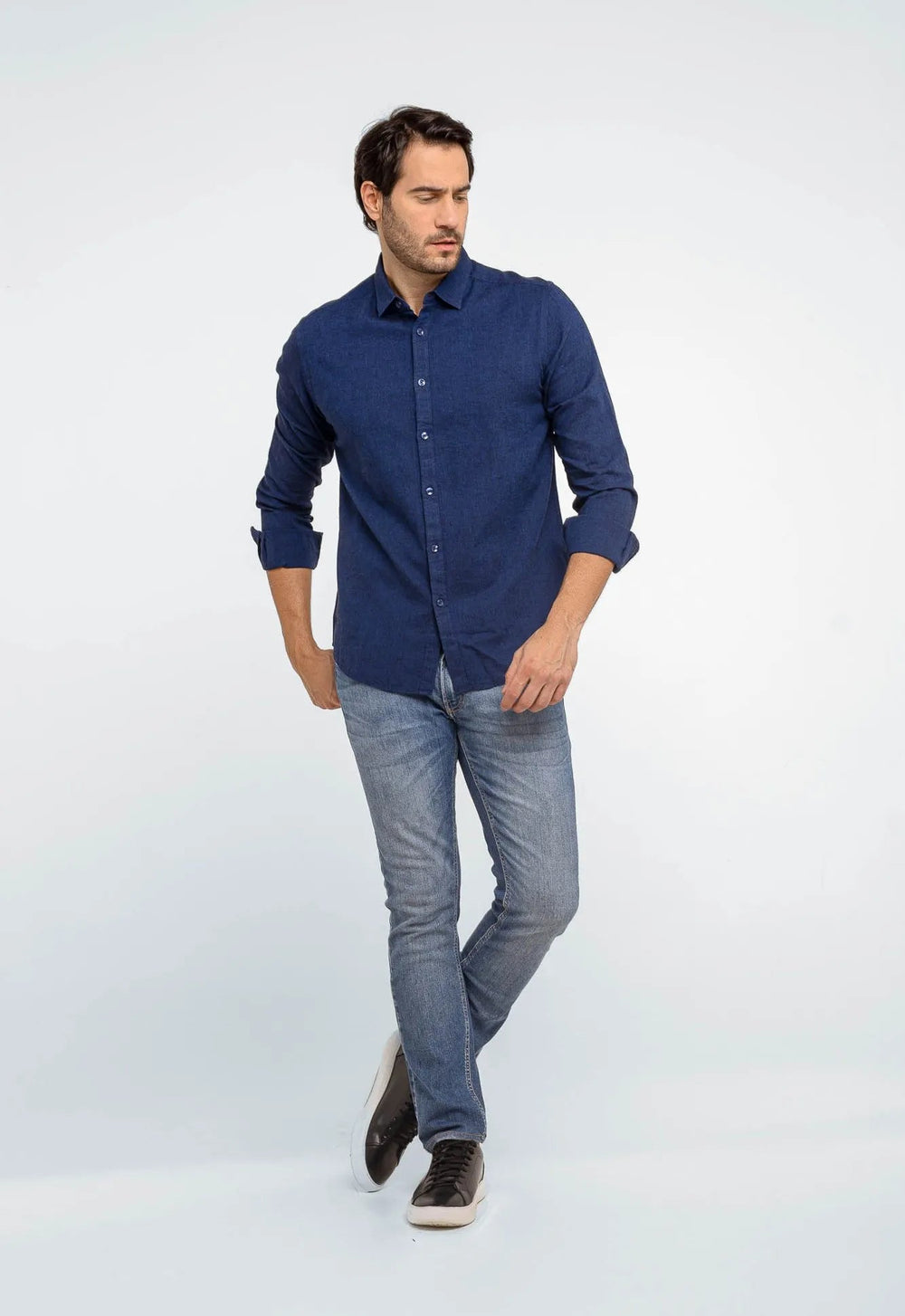 Camisa Dom Henrico Manga Longa Regular Linho - Henri Store