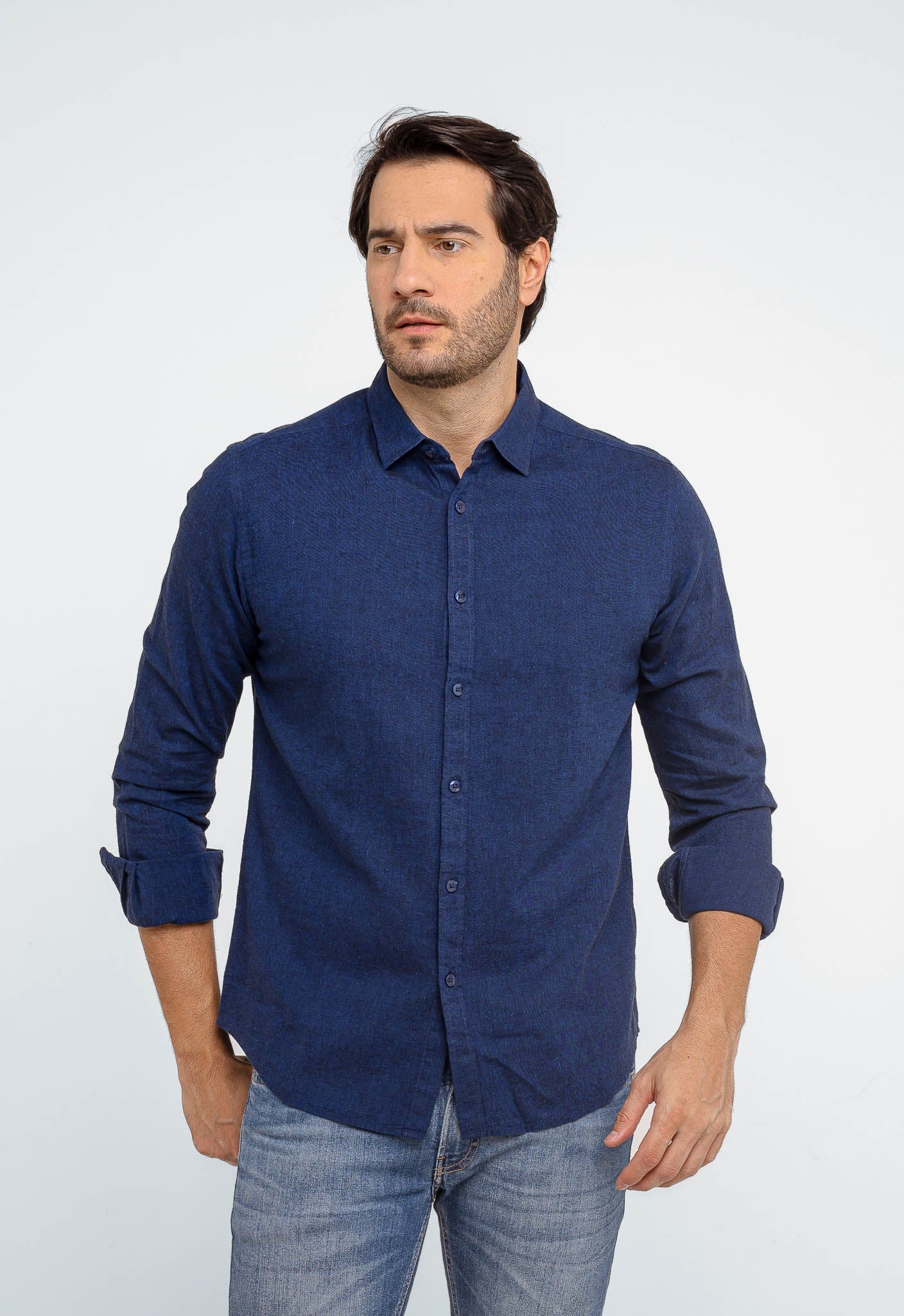Camisa Dom Henrico Manga Longa Regular Linho - Henri Store