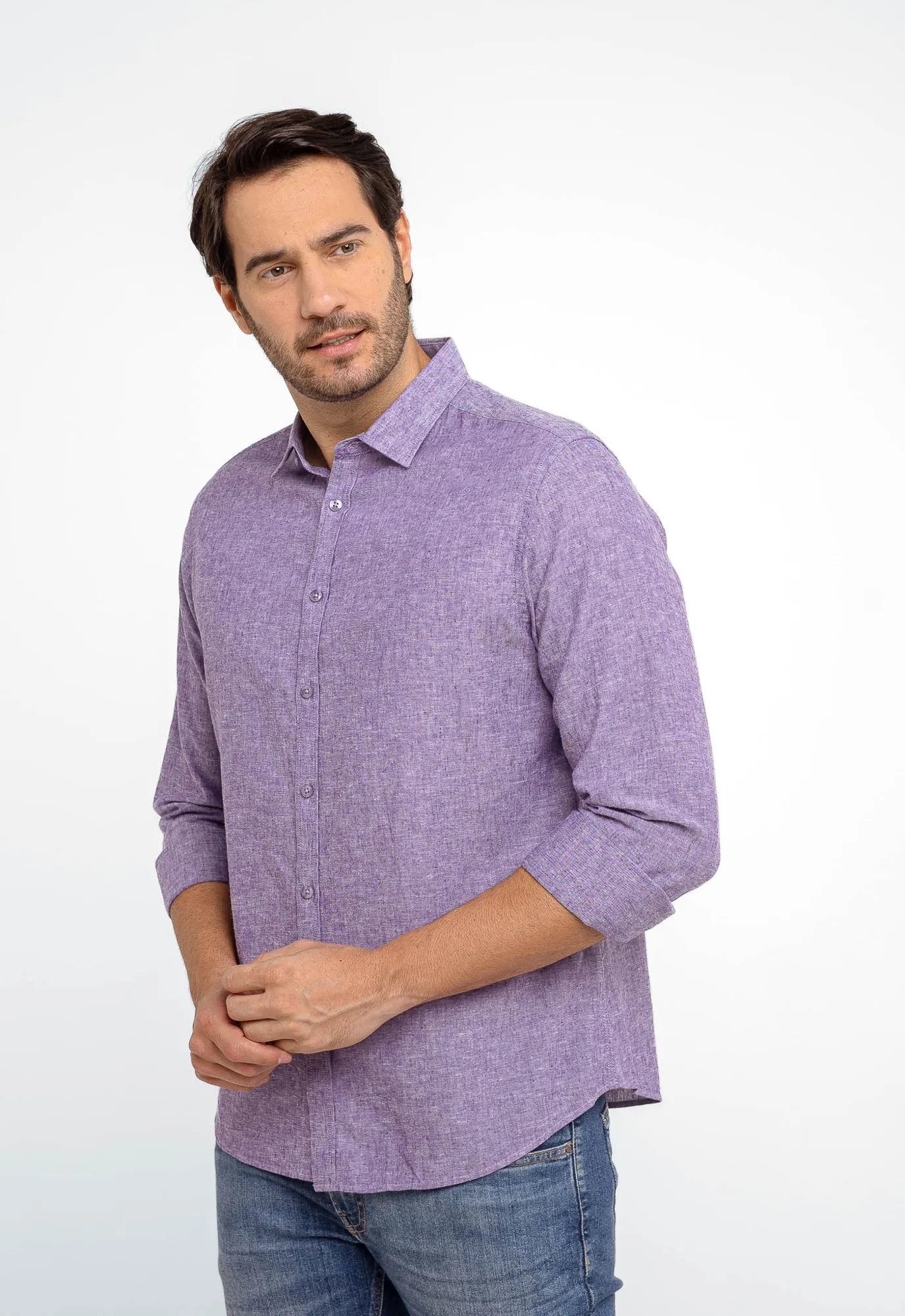 Camisa Dom Henrico Manga Longa Regular Linho - Henri Store
